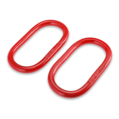NORJIN 2 Pack 5/8" Oblong Master Link, High Strength G80 Chain Link Connector for Lifting and Hoisting, 6600lbs Working Load Limit