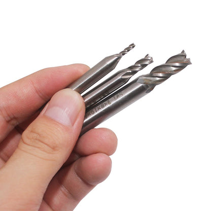 10 PCS 0.08" - 0.47" End Mills, AFUNTA 4-Flute HSS CNC Straight Shank Drill Bit Set Cutter Tool Set for Wood Aluminum Steel Titanium