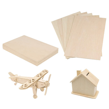 20 Pieces Basswood Sheets Thin Unfinished Plywood Wood Sheets for Craft DIY Project 1/16 ×8×12 Inch