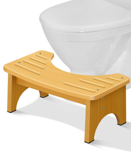 Toilet Stool Squat 6.5 Inch Poop Stool - Ergonomic Squatting Position, Non-Slip & Portable Bathroom Stool, Easy to Use Pooping Stool, Improve Potty Posture and Comfort