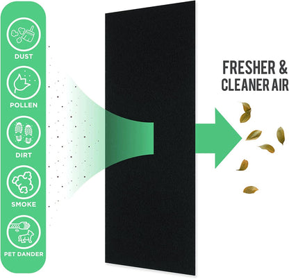 Air Vent Filters, 4"x10" Vent Filters, Activated Carbon Air Filters for Home, Floor Registers, Diffusers, Air Purifiers. Air Conditioner Filter, Fits 10"x4"-10"x3"-10"x2" Vents. 2mm 12-Pack