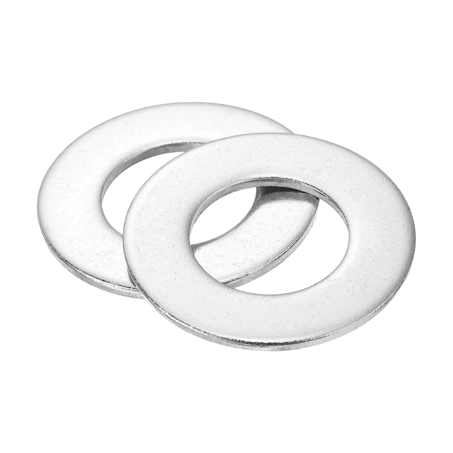 uxcell 10Pcs 1 inch Flat Washer, 304 Stainless Steel 1.062" ID x 2" OD x 0.134" Thick for Bolt Screw, Factories Repair, Kitchens, Shops, and Outdoor Construction, Silver