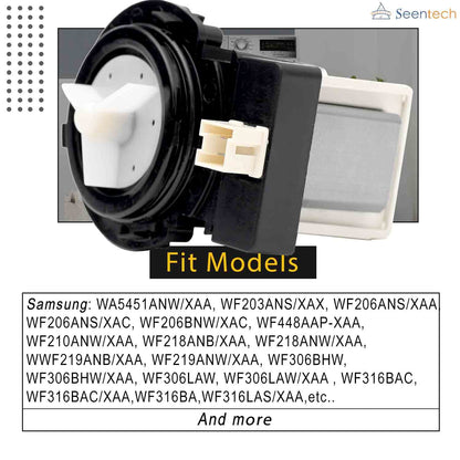DC31-00054A Washer Drain Pump for Samsung Washing Machines by Seentech - Replaces Part Numbers AP4202690, 1534541, DC31-00016A, PS4204638