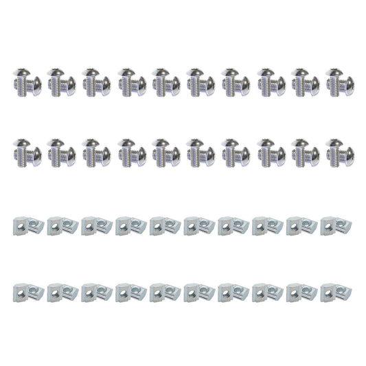 1" x 1" 1010 Series Aluminum Extrusion Profiles Fastener T-Solt Nuts and Bolts Set, 40pcs 1" x 1" T Nuts Hex Screw Bolt Used on 1 Inch x 1 Inch Extrusion Profiles Rail