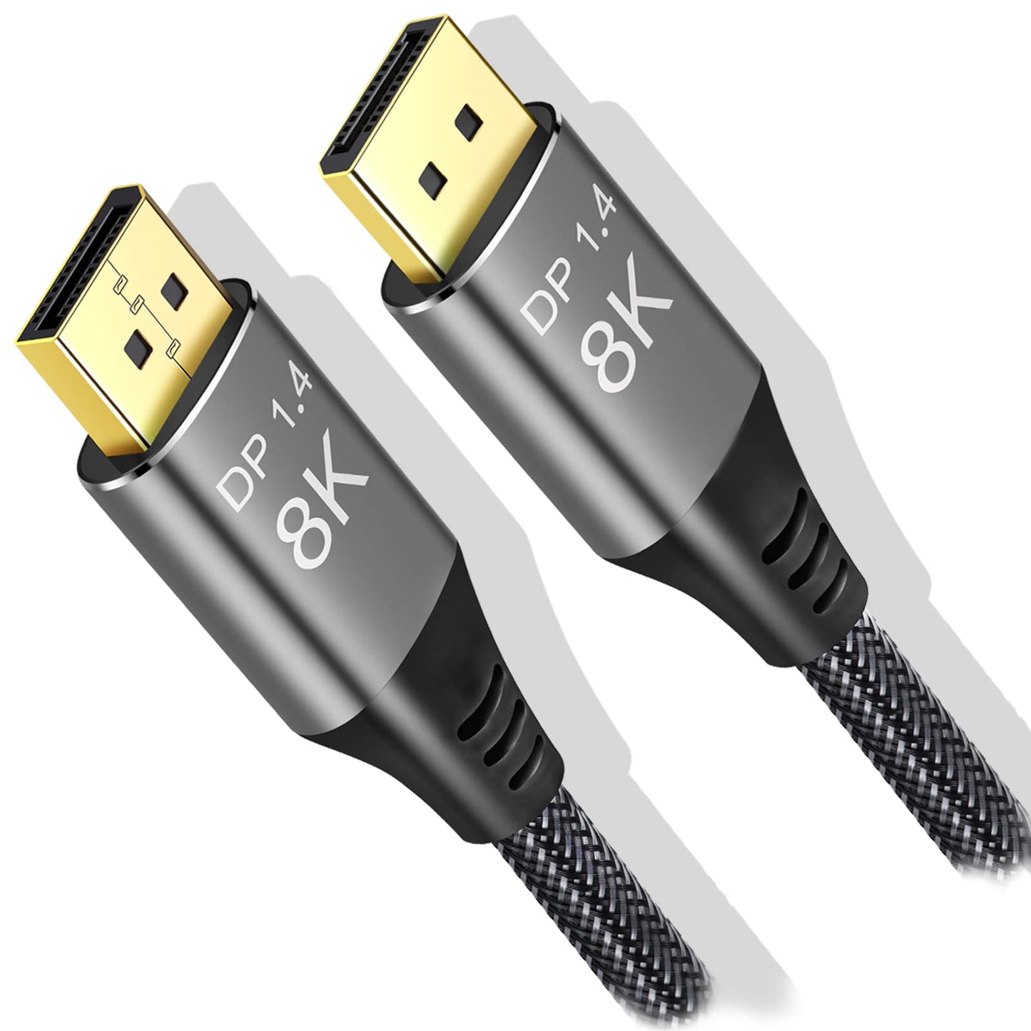 Angusplay 8K DisplayPort Cable 1.4 15ft / 5m, Ultra HD 4K 144Hz, 8K 60Hz, HBR3(7680x4320 Resolution) Displayport to Displayport Cable, High Speed 32.4Gbps, Nylon Braided Long DisplayPort 1.4 Cable