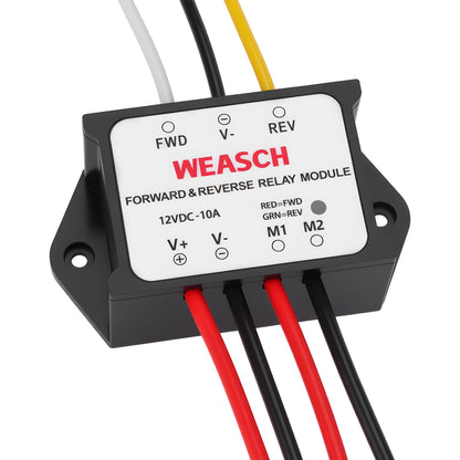 Weasch Forward and Reverse Relay Module, 12V 10A Pre-Wired with LED Light, for Motor/Linear Actuator, Reversing Relay Module