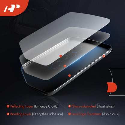 A-Premium Left Driver Side Heated Mirror Glass Compatible with BMW 320i 323i 325i 328i 328i xDrive 335d 335i xDrive 335is 125i 128i 135i, 2008-2013 - Convex Side Mirror Replace # 51167252893