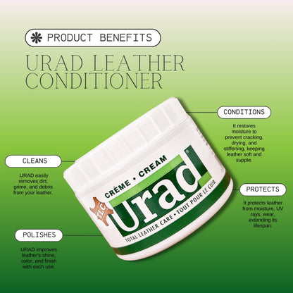 URAD Leather Conditioner 7oz Neutral – Premium Care for Leather Furniture, Shoes, Car Seats, and More!