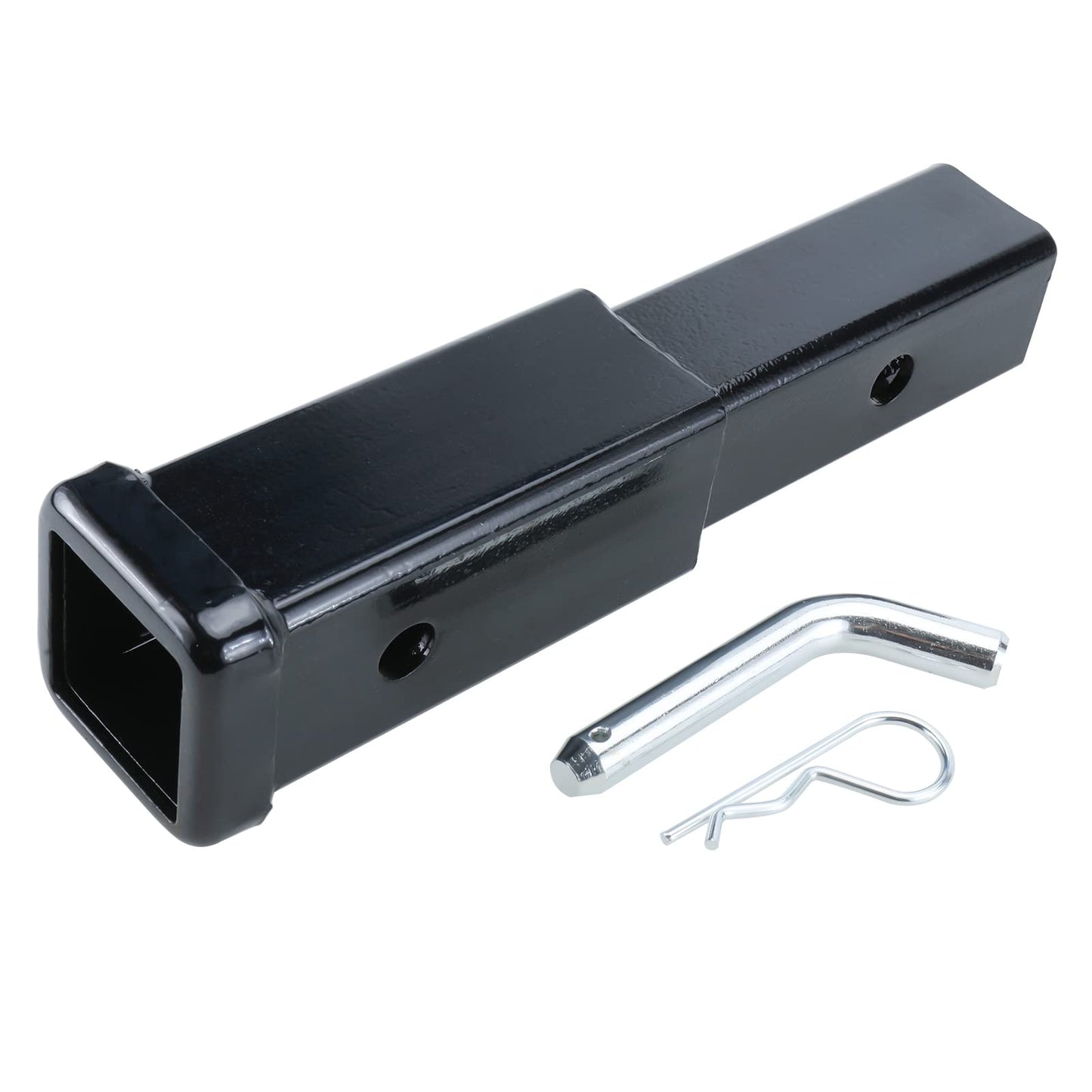 RealPlus Trailer Hitch Extender, Hitch Extension Receiver Tube for 2 Inch Receiver, 7 inch Extension Length, with 5/8 inch Hitch Pin