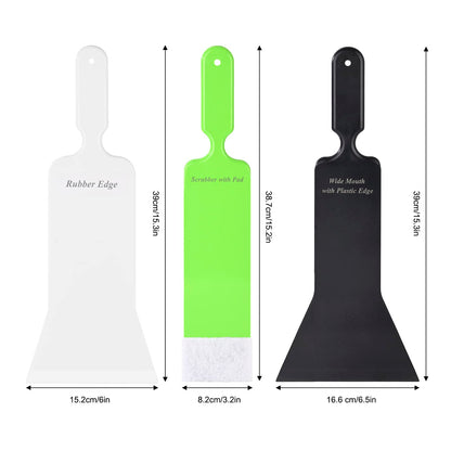 EHDIS Window Tint Bulldozer Squeegee Scrubber Paddle Squeegee, Long Handle Flat Glass Bulldozer Tint Tool for Car Front Windows Rear Glass Cleaning, Auto Window Tinting Car Glass Film Installation