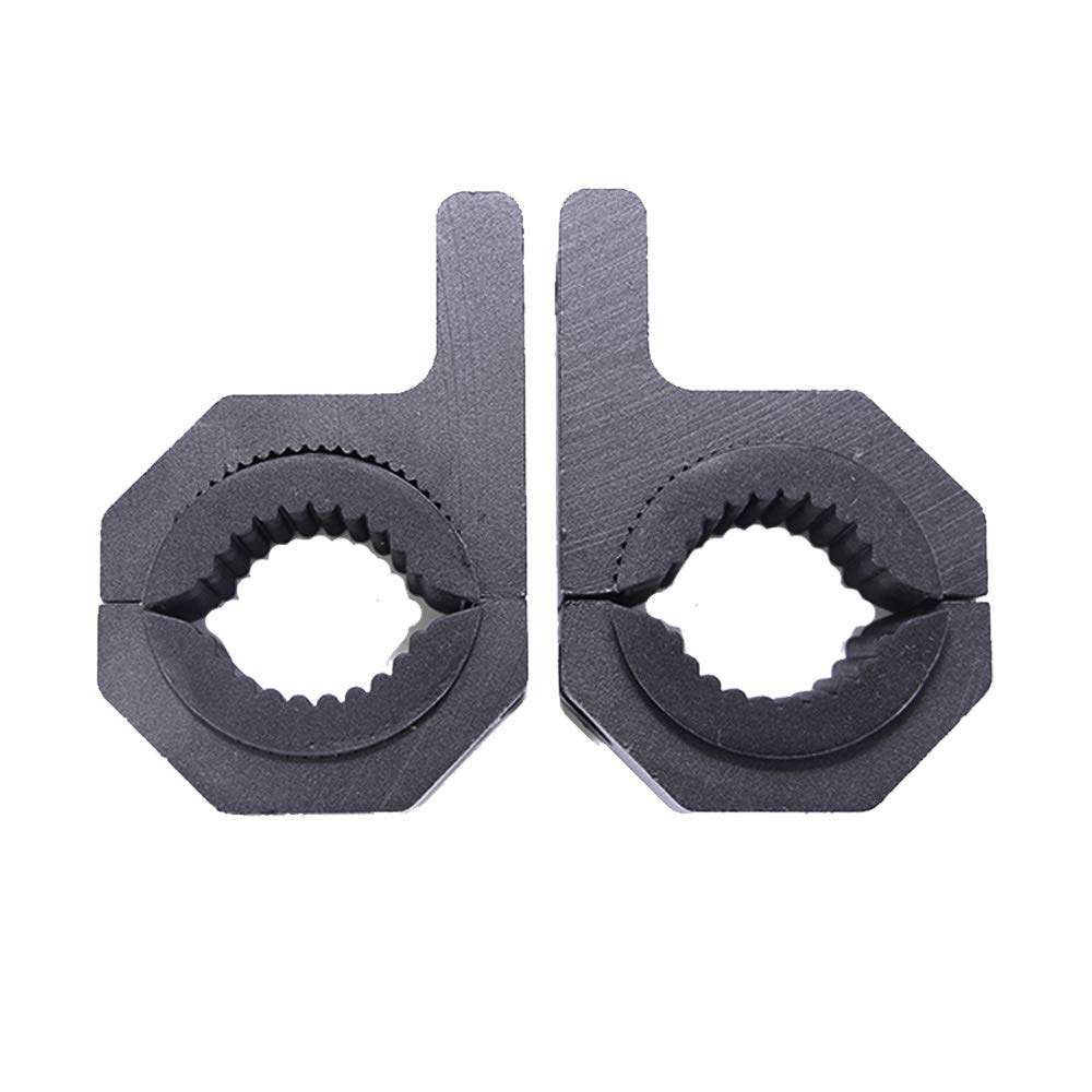Vkinman LED Off-Road Light Horizontal Bar Clamp Mounting Bracket Handlebar Mount Kit 1"/1.5"/1.75"/2" (2 Clamps) for Light Bar Bull Bar Tube Clamp Roof Roll Cage Holder, Allen Key Included