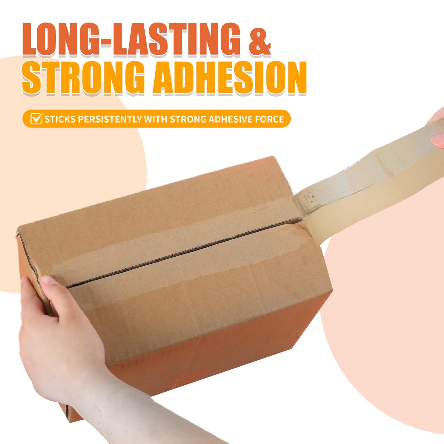 Rolett Packing Tape, 12 Rolls Shipping Tape, Heavy Duty Packaging Tape 1.88” x 65 yd, Heavy Duty Packing Tape Refills, Box Tape for Shipping, Mailing, Moving & Storage, Strong Seal on All Box Types