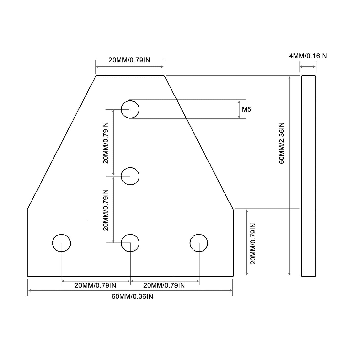 2020 Aluminum Extrusion Connector Bracket Set Included 8PCS Joint Plates,40Pcs M5 T-Slot Nuts and 40Pcs M5x8mm Hex Socket Cap Screw for 2020 Series Aluminum Profile 3D Printer Frame