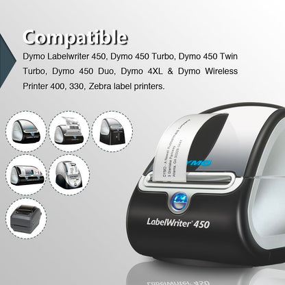 BETCKEY - Compatible DYMO 30336 (1" x 2-1/8") Rerurn Address Labels - Compatible with DYMO Labelwriter 450, 4XL, NOT Fit 550 & 5XL [6 Rolls/3000 Labels]