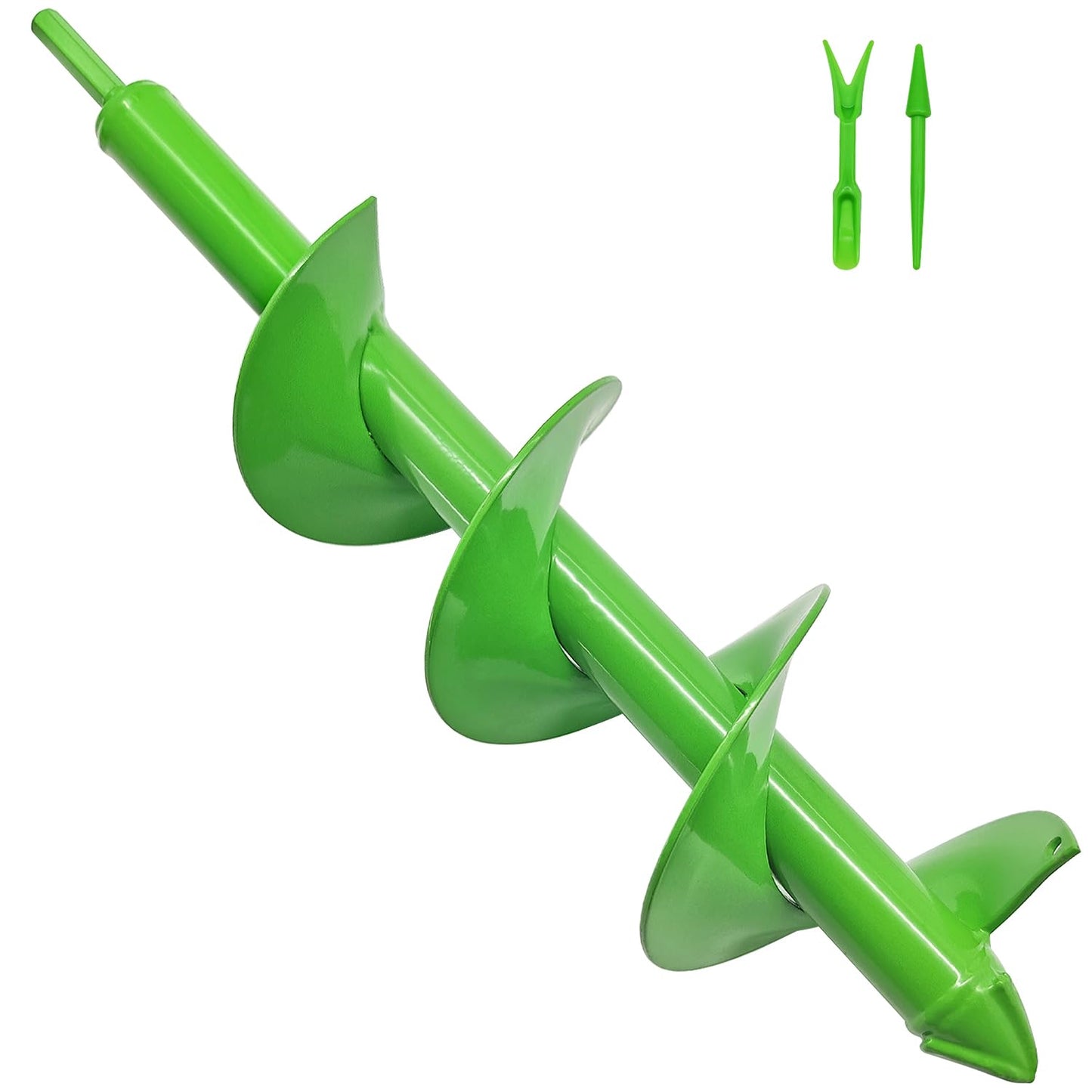 16"x4" Post Hole Auger Drill Bit for Planting, Post Hole Digger Garden Earth Auger Spiral Drill Bit for Dirt/Hard Soil/Clay, Compatible with 3/8" Hex Drive Drill Bits