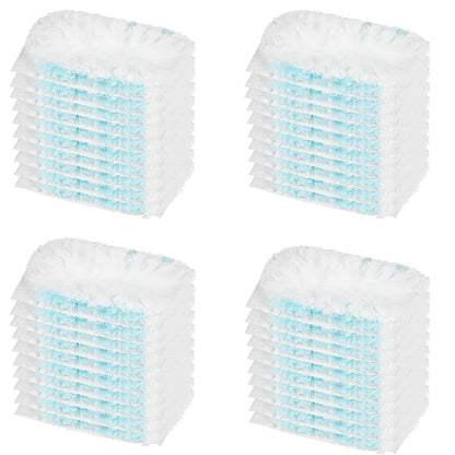 40 Pack Disposable Duster Refills Kit Compatible with Swiffer Dusters 180 Degree Extendable Handle Dusters for Cleaning Home, Office, Blinds, Ceiling (Rodless)