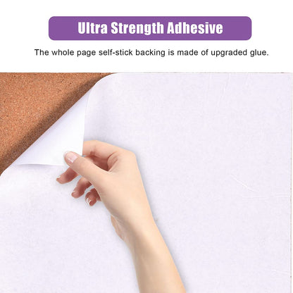 YCCYYCCY 30cm x 30cm Self-Adhesive Cork Borad, 4mm Thick Cork Boards for Walls, 9 Pack Bulletin Board, Cork Board Tiles for Office, Home, School(4mm,9P,CA)