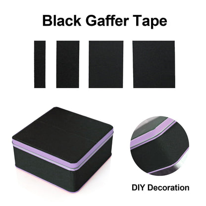 BOMEI PACK Wide Black Gaffer Tape 4 Inch x 30Yds, Non Reflective Residue Free Pro Matte Gaffing Tape for Photography