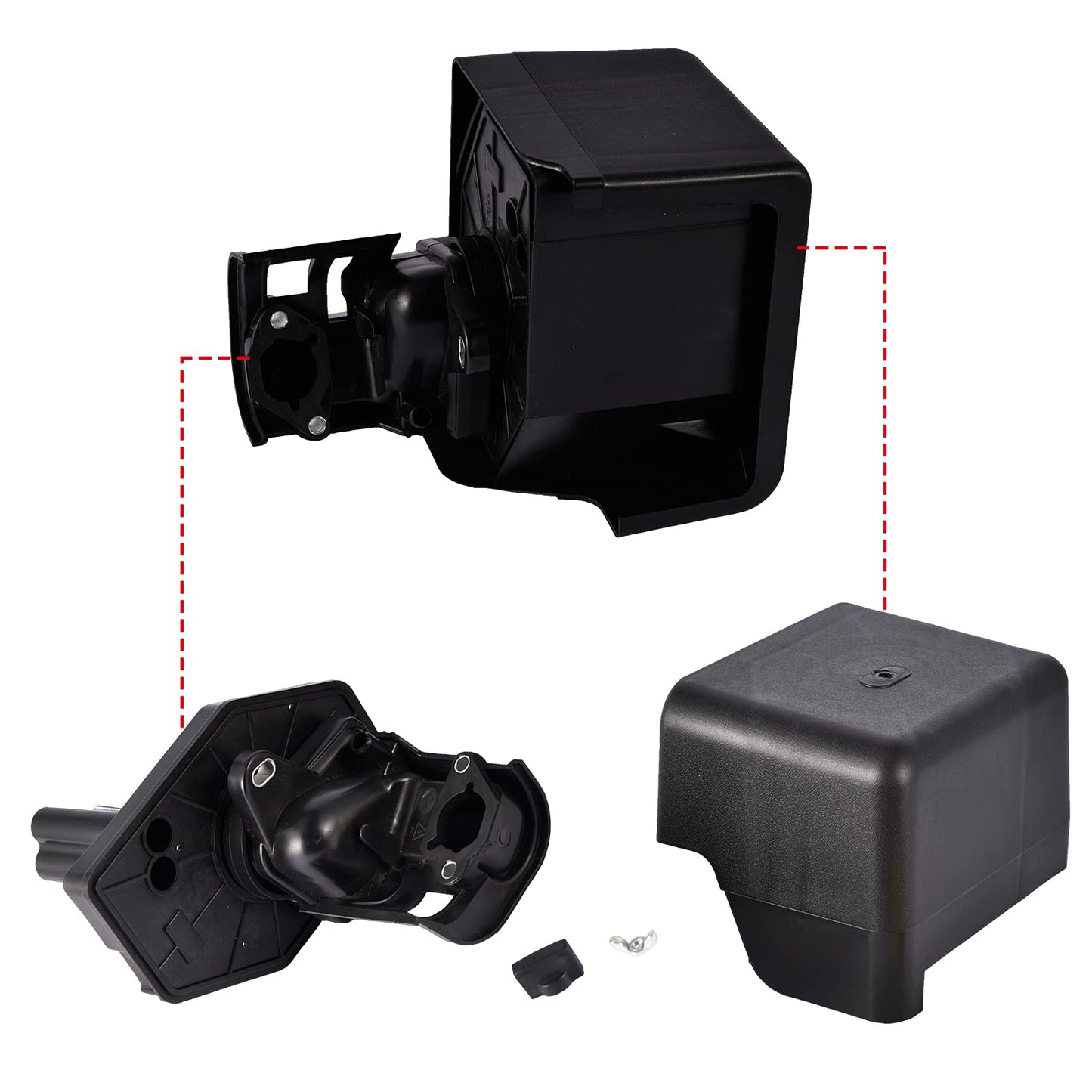 Carkio Air Filter Cleaner Housing Cover Assembly Compatible with Honda GX340 GX 390 GX 340 188F 190F 192F Engine Replace Part 17410-ZE2-020