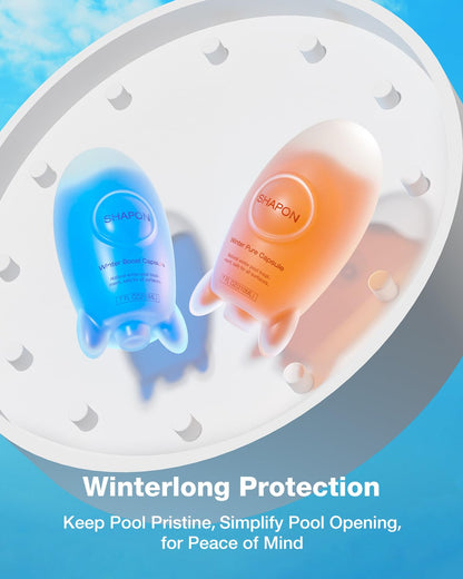 SHAPON Pool Winter Closing Kit, All-in-One Pool Winterizing Kit for Above Ground and In-Ground Swimming Pools, Easy to Use Pool Winterizer Up to 30000 Gallons