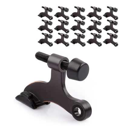 KOVOSCH 16 Pack Hinge Pin Door Stopper Oil Rubbed Bronze - Adjustable Heavy Duty Hinge Pin Door Stop with Black Rubber Bumper Tips