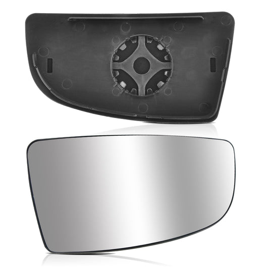 Algrix Passenger Side Lower Mirror Glass Replacement for Ford Transit 150 250 350 MK8 from 2014 to 2025, Right Towing Mirrors Convex Chromed Glass with Rear Mounting Backplate, Replaces BK3Z17K707A