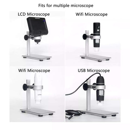 Bysameyee Wireless Digital Microscope 4K HD Wi-Fi Microscope Camera Digital Magnifier Compatible for iPhone, iPad, Android Phones and PC (Silver Stand)