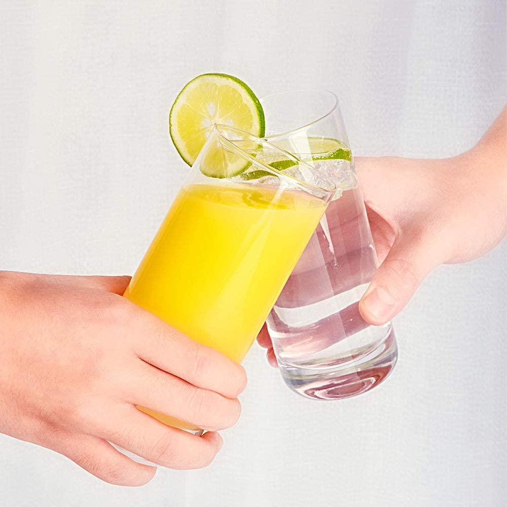 D.M DESIGN·MASTER [6 Pack,13.5 OZ] -Premium Highball Glasses, Heavy Base Tall Bar Glass, Drinking Glasses for Water, Juice, Beer, and Cocktail.