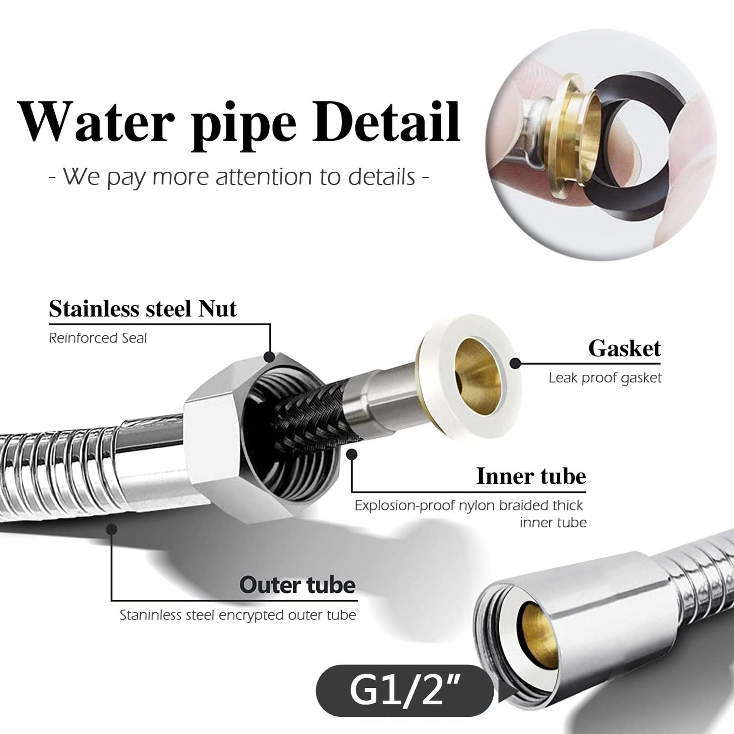 Bidet Toilet Sprayer Set - Stainless Steel Muslim Shower and Baby Cloth Diaper Sprayer Kit - with Faucet Splitter