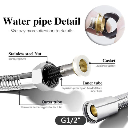 Bidet Toilet Sprayer Set - Stainless Steel Muslim Shower and Baby Cloth Diaper Sprayer Kit - with Faucet Splitter
