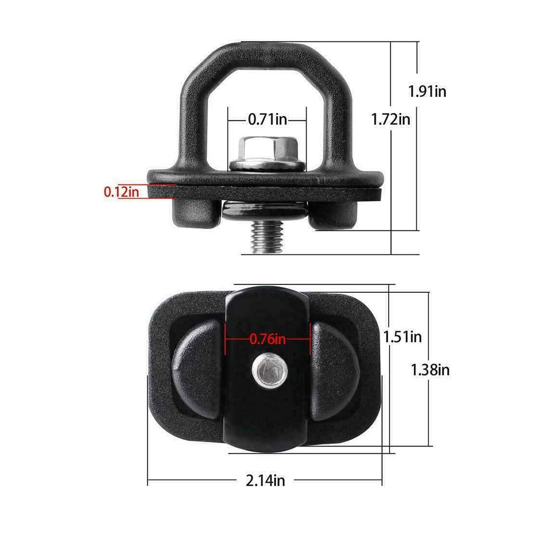 Tie Down Anchors 6Pcs Truck Bed Side Wall Anchor fit for 07-22 Chevy Silverado/GMC Sierra,15-22 Chevy Colorado/GMC Canyon DZ97903
