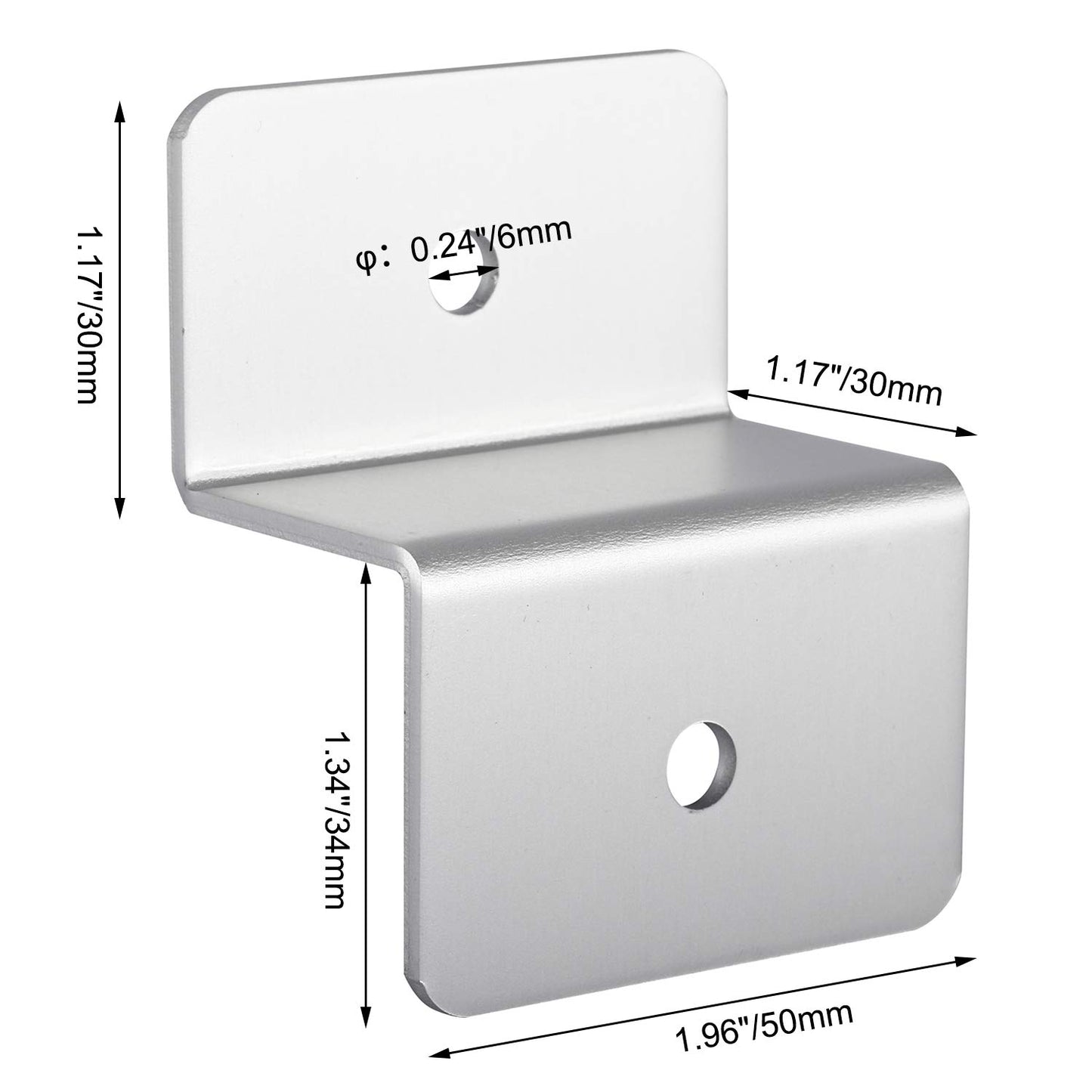 Yaegoo Solar Panel Mounting Z Bracket Set for RV, Boat, Roof, Wall and Other Off Gird Mount, 4 Set (16 Units)