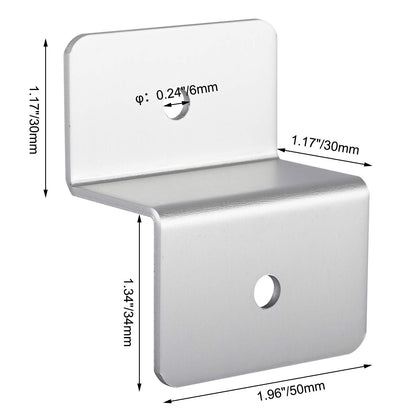 Yaegoo Solar Panel Mounting Z Bracket Set for RV, Boat, Roof, Wall and Other Off Gird Mount, 4 Set (16 Units)