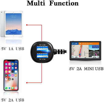 Car Charger for Gar’min Nuvi,Ga‘rmin car Charger,Gar’min nuvi car Charger,Gar‘min GPS Charger Cable,Mini USB Power Cord Cable Dual Port USB Vehicle Power Charging Cable