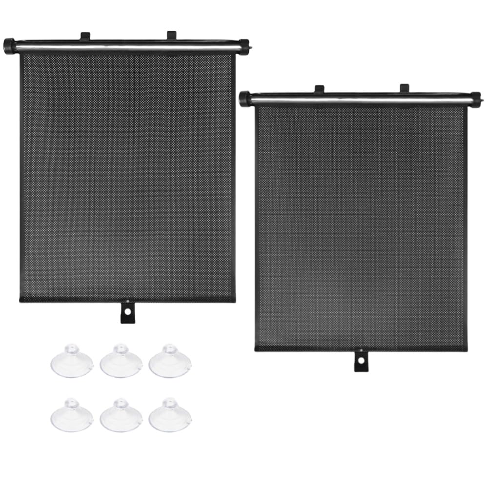 Retractable Auto Roller Sunshade,15.7""×17.7"" Car Window Shade,Baby Car Accessories,Comes with Enhanced Suction Cups,for Most Cars,SUV, Trucks,House and Office Window