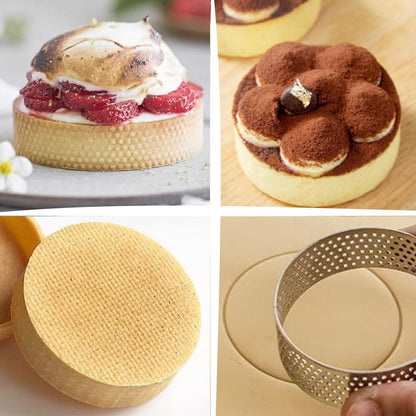 DATANYA 12Pack Tart Rings 3.15 Inch Perforated Tart Ring Stainless Steel, Round Mousse Cake Ring Metal Pastry Mold for Baking Cooking Pastries, small fruit tartet crust 8cm