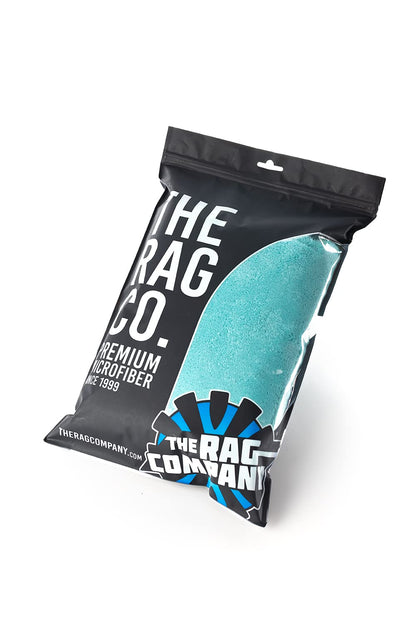 The Rag Company - Eagle Edgeless 450 - Professional Korean 70/30 Blend Super Plush Microfiber Detailing Buffing Polishing Drying Towels for Cars 16x16 in, Teal Blue (6-Pack)
