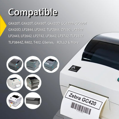 BETCKEY - 4" x 6" (102 mm x 152 mm) Shipping Labels Compatible with Zebra & Rollo Label Printer(not for dymo 4XL), Premium Adhesive & Perforated [2 Rolls, 500 Labels]