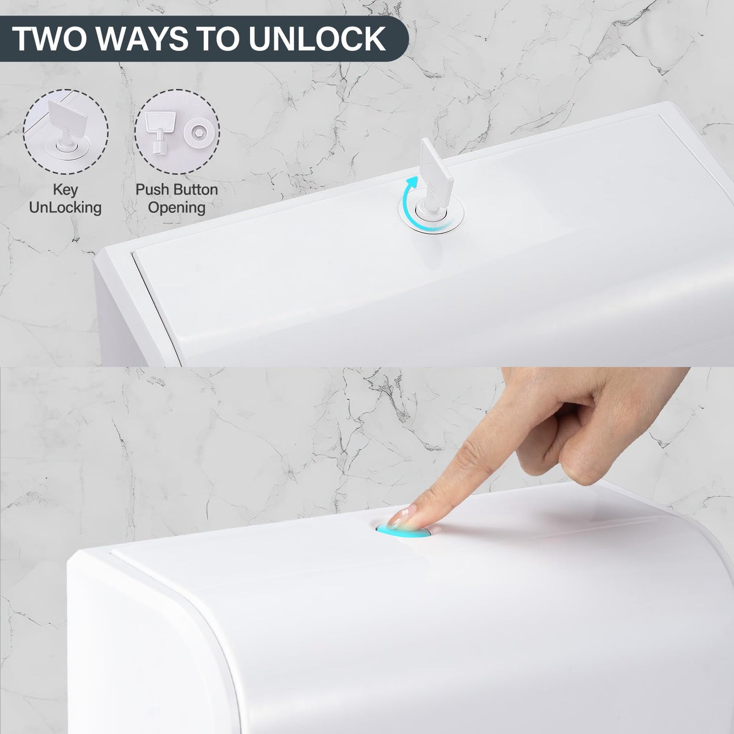 Ailelan Paper Towel Dispenser, Commercial Toilet Tissue Dispensers Wall Mount Paper Towel Holder Multifold/C-Fold Paper Towel Dispenser for Kitchen and Restroom Decor (White)