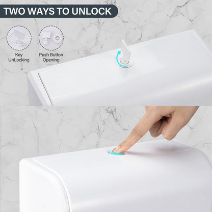 Ailelan Paper Towel Dispenser, Commercial Toilet Tissue Dispensers Wall Mount Paper Towel Holder Multifold/C-Fold Paper Towel Dispenser for Kitchen and Restroom Decor (White)