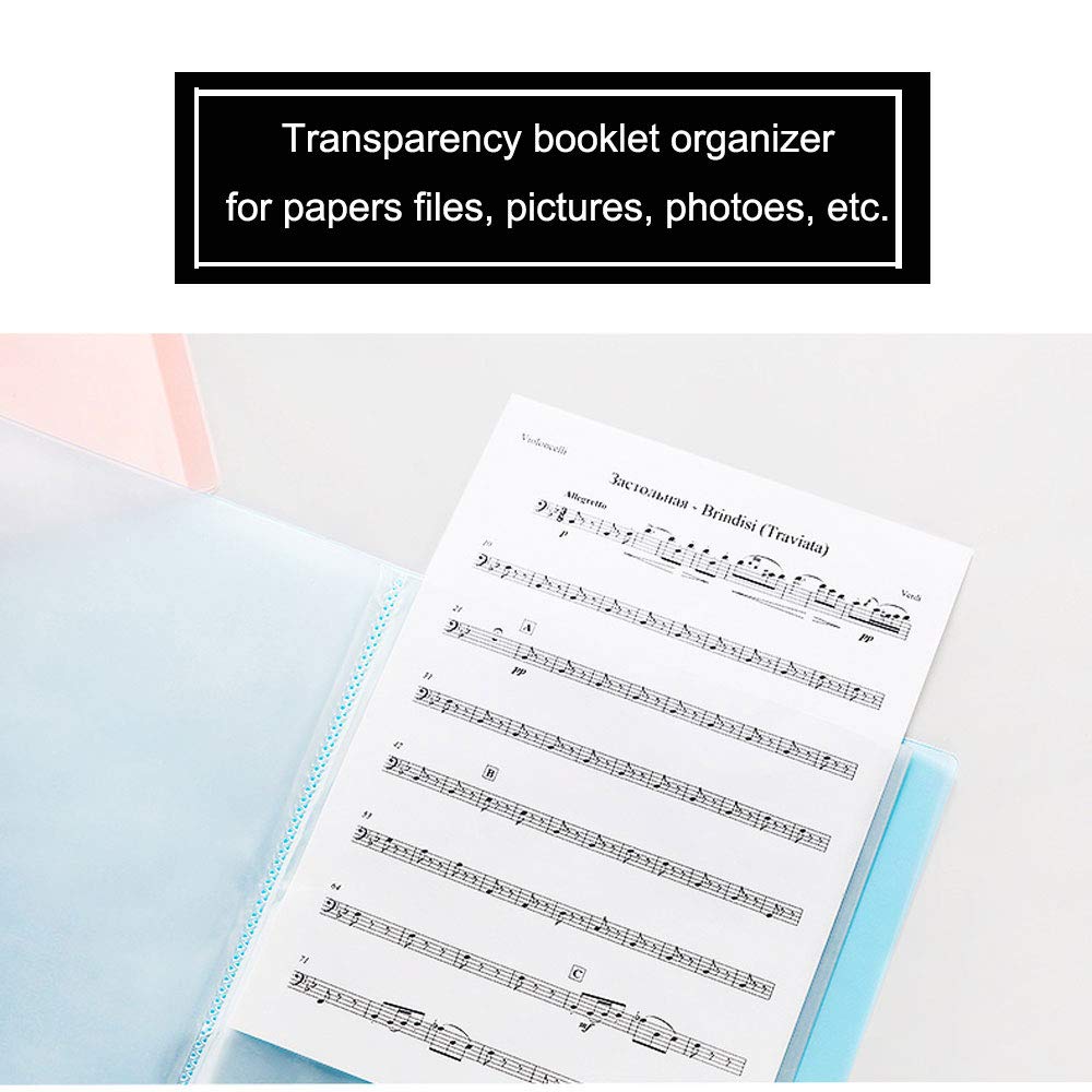 2Pcs Rediboom A4 Presentation Display Book Folder, 60 Pockets A4 Document File Holder Expanding File Organiser