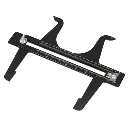 QWORK Brake Measuring Tool 6.5-14.25 Inch - Professional Precision Brake Resetting Gauge Tool Dual Scale Combination for Rear Drum Brake Lining Shoe, Disc Rotors, Parking, Hand Brakes