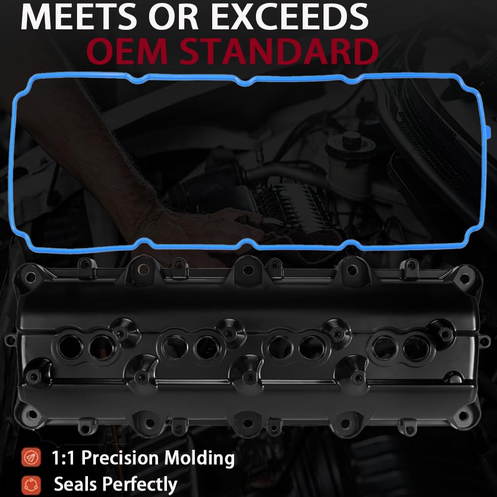 VS50625R Valve Cover Gasket Set for Dodge Ram 1500 (5.7L), Ram 2500/3500, Charger, Challenger, Durango, Magnum & Jeep Commander, Chrysler Aspen 300 (2006-2018, 6.1L/6.4L Compatible)