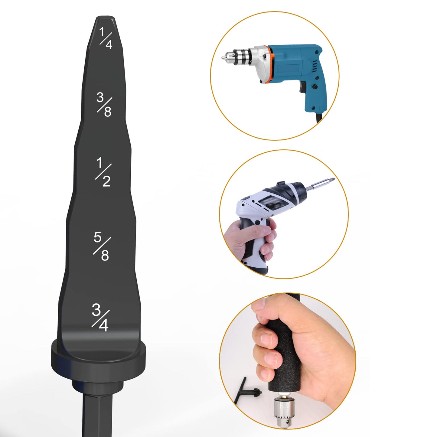 [5 in 1] Swaging Tool Manual Copper Pipe Swage Too Expander Drill Bit Soft Copper tubing Tool bit with for HVAC Repairing Air Conditioner