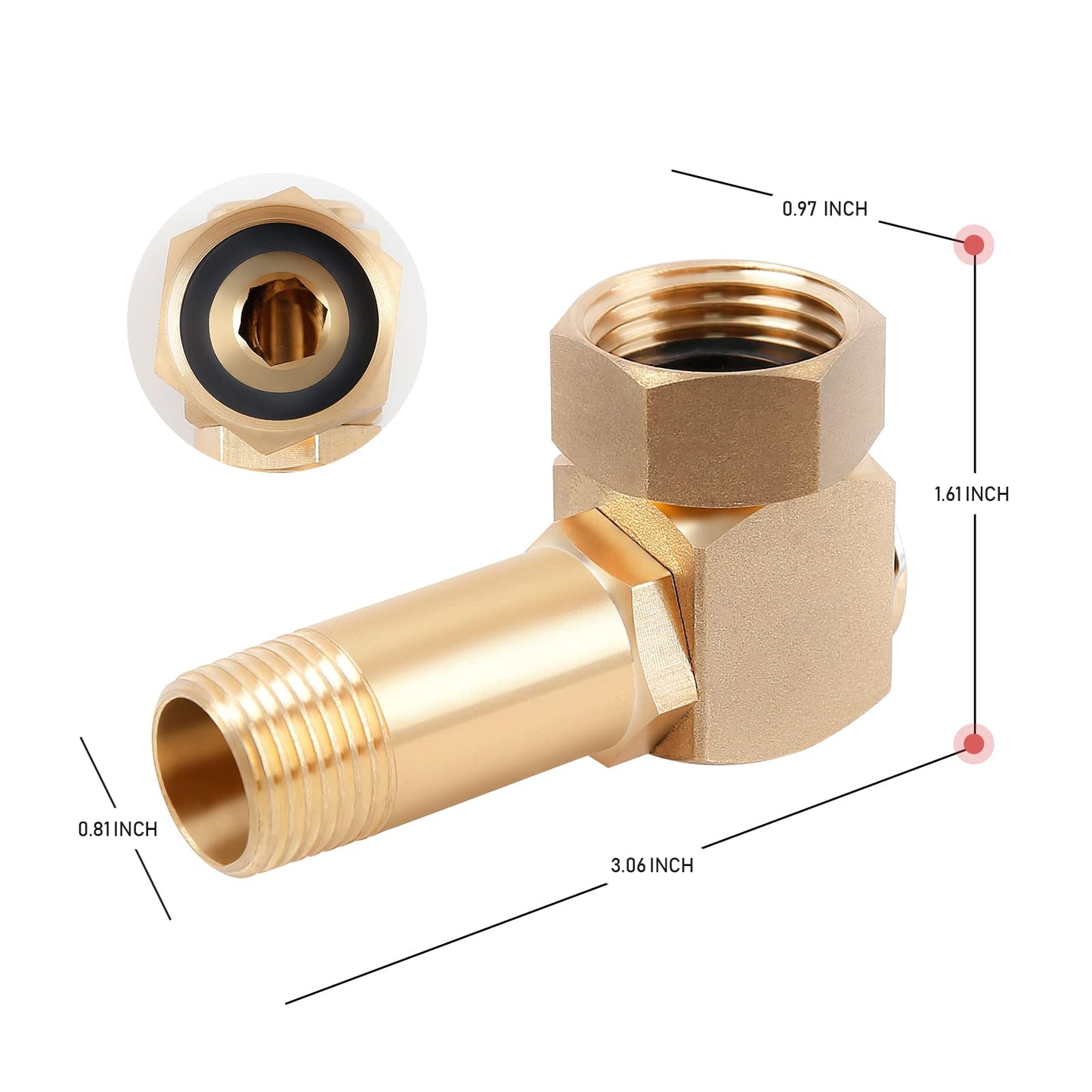 Solimeta Garden Hose Reel Swivel Replacement, Garden Hose Adapter.