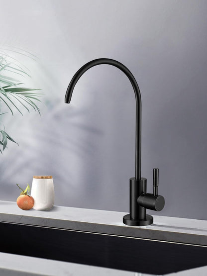 Bifordo Drinking Water Faucet Matte Black,Lead-Free Water Filter Faucet,Easy to Install Reverse Osmosis Faucet for Kitchen Bar Sink