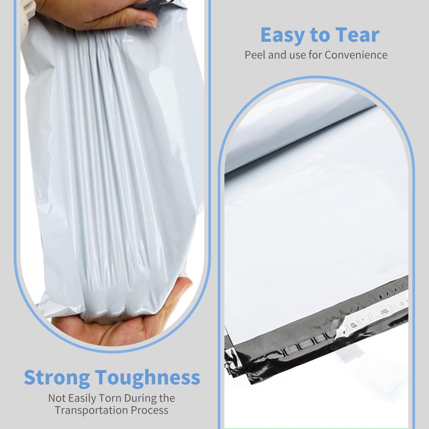Poly Mailers 14.5x19 Inch, Self-Seal Shipping Bags for Small Business, 100 Pack Poly Mailers Shipping Envelopes Bags with Waterproof and Tear-Resistant, White