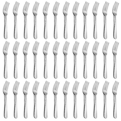 36-Piece Dinner Forks Set, Funnydin 7.1 Inches Stainless Steel Forks Silverware, Durable Table Forks Set, Use for Home, Hotel and Restaurant - Mirror Polished, Dishwasher Safe