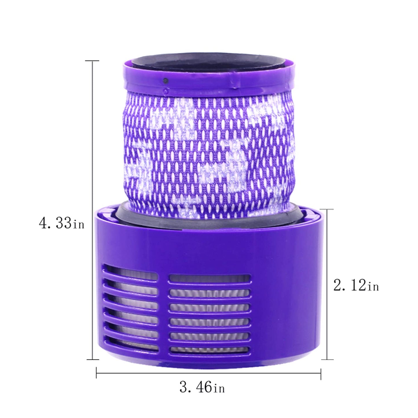 BlumWay 2 Pack Filter Replacement for Dyson Cyclone V10 Absolute Animal Motorhead Total Clean, Dyson V10 Filter Parts HEPA Pre Filter Replaces Part # 969082-01