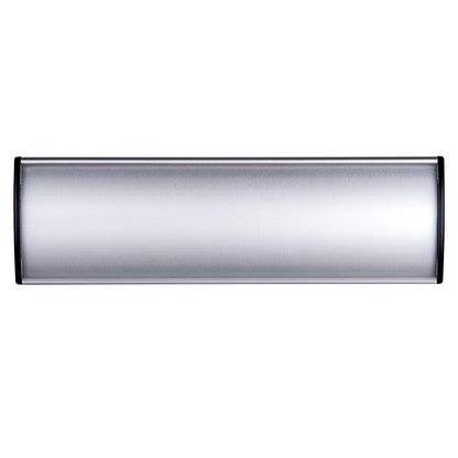 Set of 5 - Nameplate Holder for Wall Mount, 2.36'' x 10'' Curved Office Business Door Sign Holder-Silver